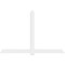 Ekena Millwork Eugene Architectural Grade PVC Gable Bracket, 108"W x 72"H x 2"D x 6"F, 16/12 Pitch GBP108X72X0206EUG00 - alternate 3